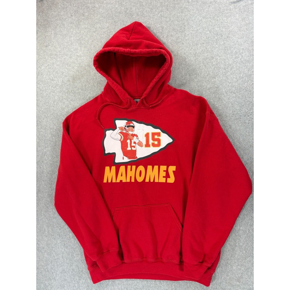 Kansas City Chiefs Patrick Mahomes Football Hoodie‎ Sweatshirt (Men's Large) Red